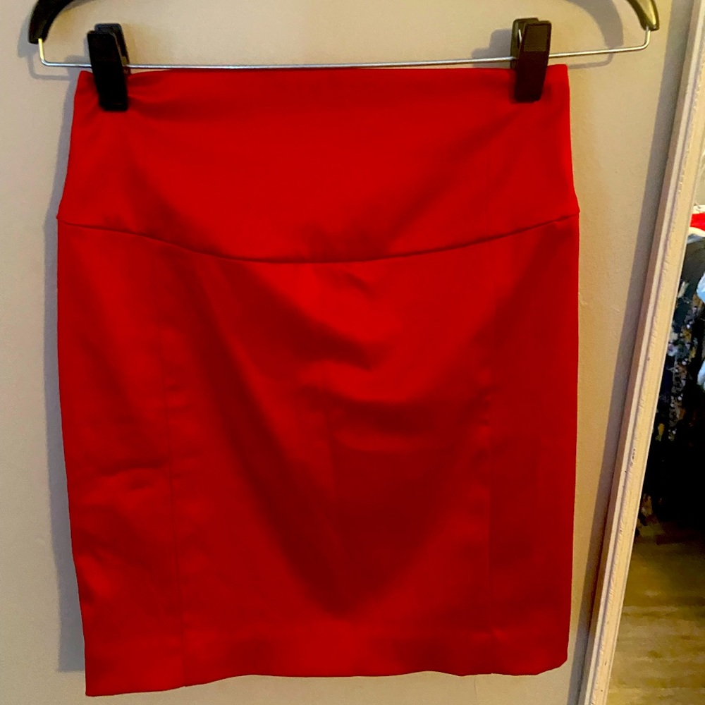 Beautiful red satin skirt 🌹